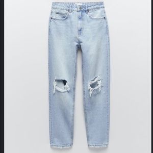 ZARA mom jeans size 2 light blue